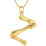 Gouden bamboe alfabet / letter ketting - z