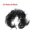 Messy Curly Haar Bun #2 - Natuurlijk zwart