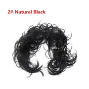 Messy Curly Haar Bun #2 - Natuurlijk zwart