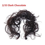 Messy Curly Haar Bun #2/33 - Chocoladebruin
