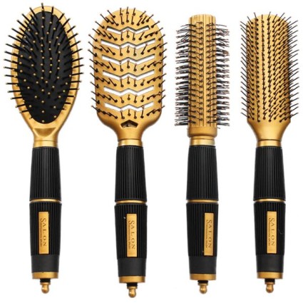Hair Brush Kit 4 set - Salon Professional - Gold