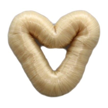 5 cm Love Heart Hair Donut - nep haar