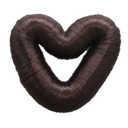5 cm Love Heart Hair Donut - nep haar