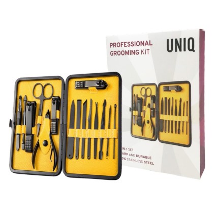 UNIQ Verzorgingsset voor nagels, voeten, gezicht en wenkbrauwen - 15 stuks