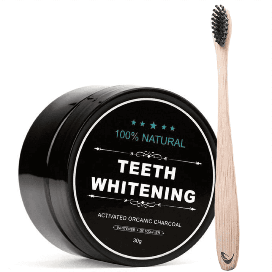 vaas hart span Teeth Whitening 100% Natural Tandenbleker + Bamboe tandenborstel
