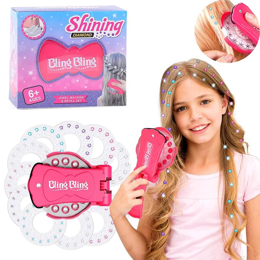 rammelaar Verminderen Recensent Bling Bling Hair Bedazzler Kit met 180 strass/diamanten + diamanten  haarmachine - voor kinderen