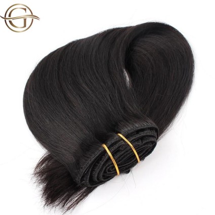 Clip on hair extensions #1 Black - 7 stuks - 60 cm | Gold24