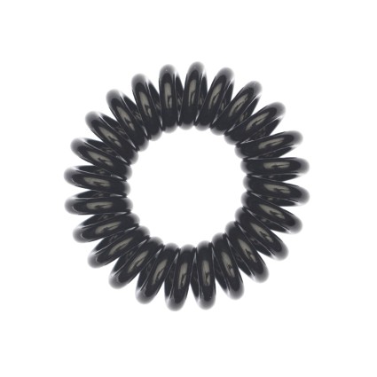 Premium Spiraal Haar elastieken Zwart - 3 stuks