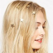 Star Hair Spirals in Gold - 5 stks.