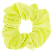 Scrunchie - Velor & Elastic - neon geel