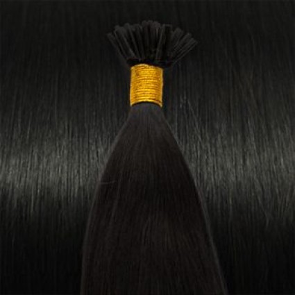 Cold Fusion hair extensions - 50 cm - #1B Natuurlijk Zwart