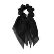 Soho Vina Scrunchie met sjaal - zwart