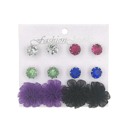 Daisy Crystal Earrings - 6 Set - Style 6