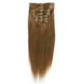 Clip-on hair extensions - 50 cm - #6 Bruin
