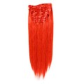 Clip-on hair extensions - 50 cm - Rood