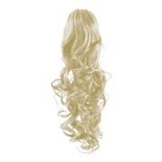 Synthetische paardenstaart extensions - krullend - #60 Platinum Blond