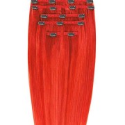 Clip On Hair Extensions #5C66 Rood - 7 Set - 50 cm | GOLD24
