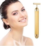 Gouden gezichtsmassages - t -bar schoonheid lifter vibrerend - anti rimpel massageroler -