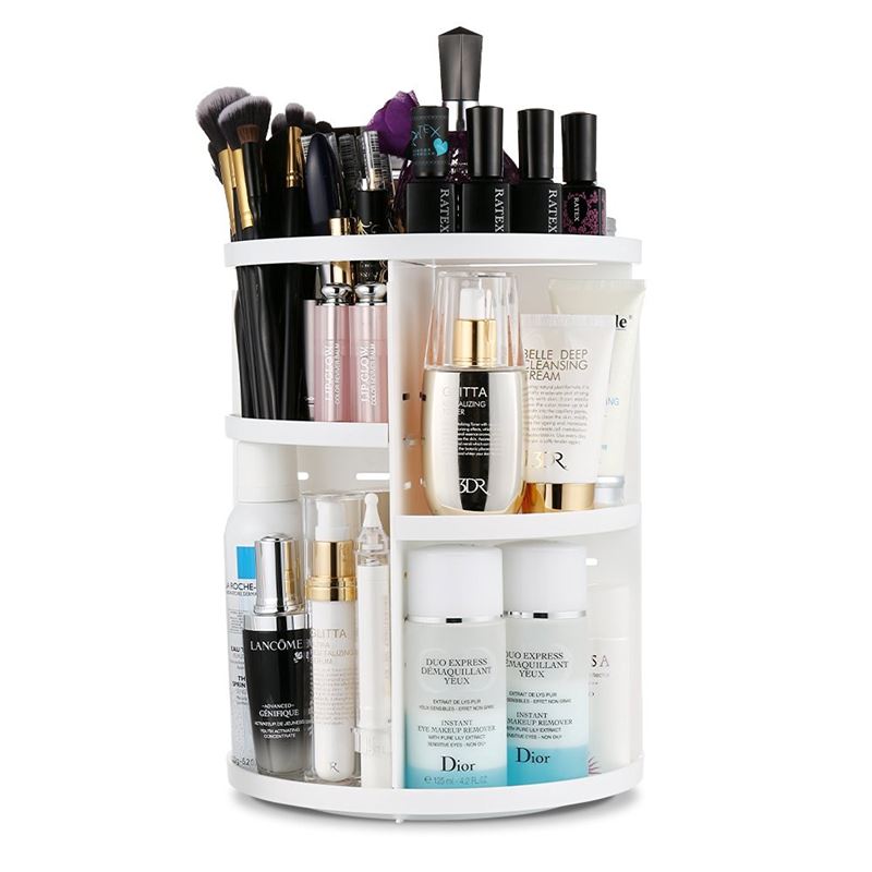  Makeup Organizer Rotating Makeup Organizer Box, Spinning  Skincare Organizer with Mirror and 2 Drawers, Cosmetic Display Case with  Perfume Tray Lipsticks Holder, Multi-Function Storage Box for Vanity B :  Beauty 